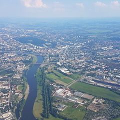 Verortung via Georeferenzierung der Kamera: Aufgenommen in der Nähe von Dresden, Deutschland in 1200 Meter